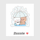 Panda en Brownie Beer Couple Sticker (Vel)