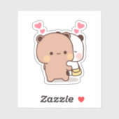 Panda en Brownie Beer Couple Sticker (Vel)