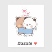 Panda en Brownie Beer Couple Sticker (Vel)