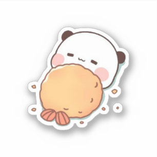 Panda en Brownie Beer Couple Sticker