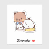 Panda en Brownie Beer Couple Sticker (Vel)