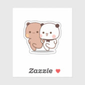 Panda en Brownie Beer Couple Sticker (Vel)