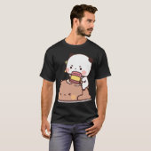Panda en Brownie Beer Couple T-shirt (Voorkant volledig)