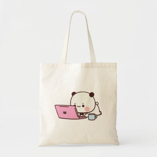 Panda en Brownie Beer Couple Tote Bag (Voorkant)