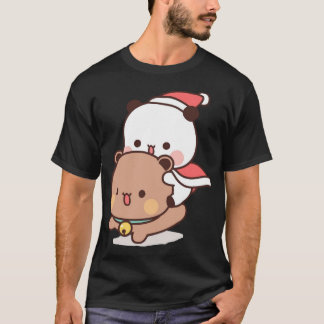 Panda en Brownie Beer paar ,merry Christmas Act T-shirt