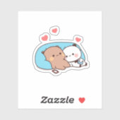 Panda En Brownie Beer Paar Slaap Sticker (Vel)