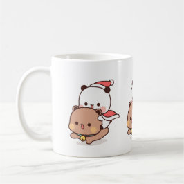Panda En Brownie Beer Paar, Vrolijk Kerstfeest Koffiemok