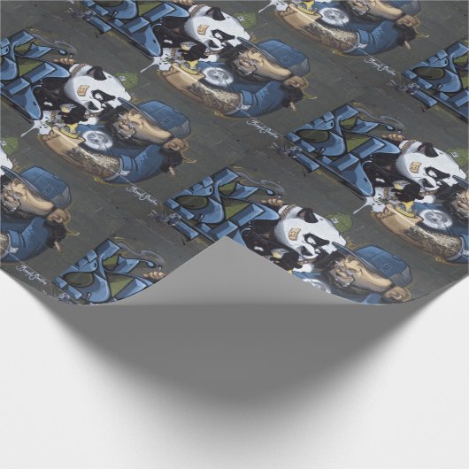 Panda en Buddy Cadeaupapier (Hoek)