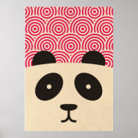 panda en cirkelvormig poster