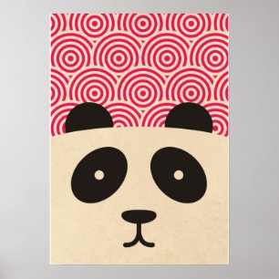 panda en cirkelvormig poster