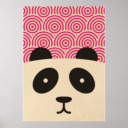 panda en cirkelvormig poster (Voorkant)