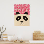 panda en cirkelvormig poster (Keuken)