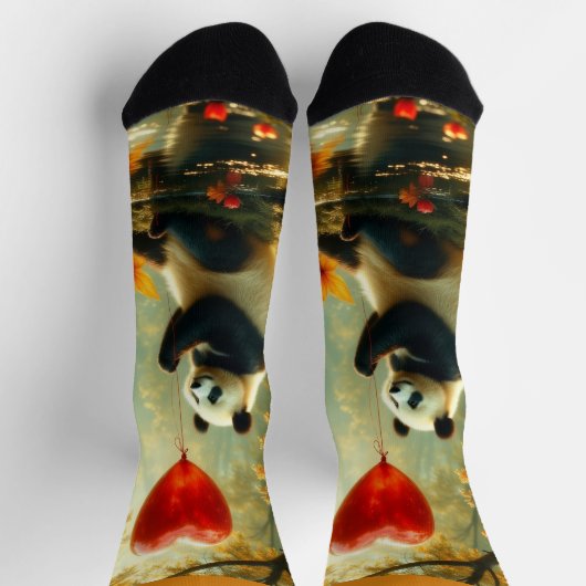 Panda en de hartballon sokken (Top)