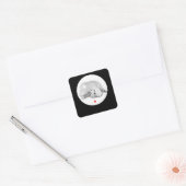 Panda en Dierenvriend polair Beer Vierkante Sticker (Envelop)