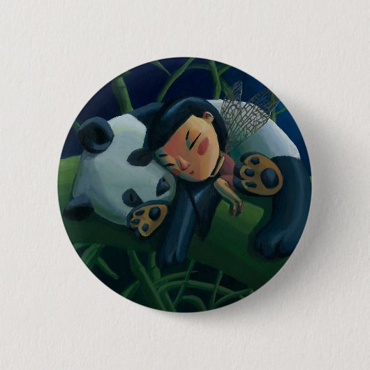 Panda en Fairy Ronde Button 5,7 Cm (Voorkant)