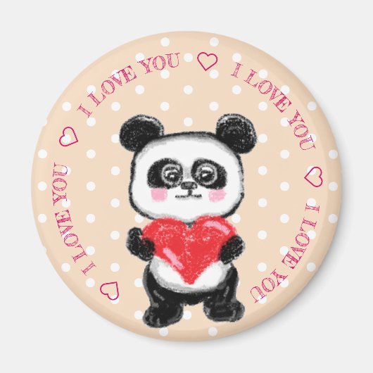 Panda en hart magneet (Voorkant)