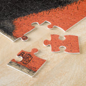 Panda en kat in het rood - grappige puzzel legpuzzel (Zijkant)