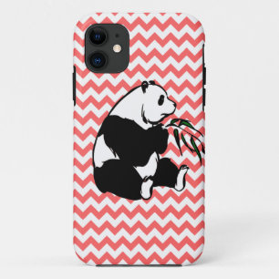 Panda en kies Uw Kleur Chevron iPhone 11 Hoesje