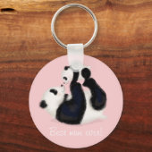 Panda en mannetje 'Best Mum ever' sleutelhanger (Voorkant)