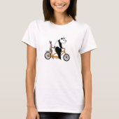 Panda en Rabbit Biking Tandem Bicycle Kinder T-shirt (Voorkant)
