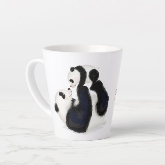 Panda en snoep 'Best Mum ever' latte mok (Linkerhoek)