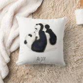 Panda en tapir gepersonaliseerd kind kussen (Deken)