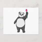 Panda en tulp briefkaart (Voorkant)