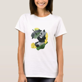 Panda en vliegen t-shirt