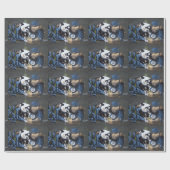 Panda en vriend cadeaupapier (Vlak)