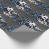 Panda en vriend cadeaupapier (Hoek)