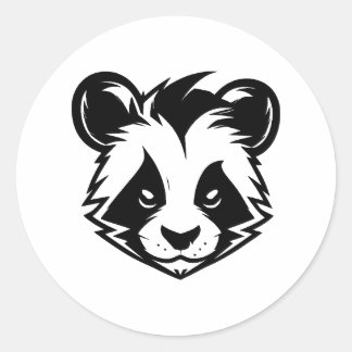 Panda Essence in zwart en wit Ronde Sticker