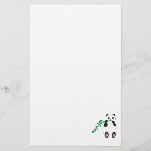 Panda Eten Bamboe Stationery Briefpapier (Voorkant)
