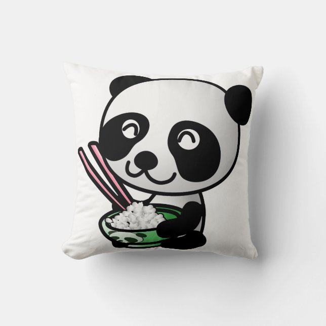 Panda eten kussen (Voorkant)