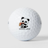 PANDA ETEN PIZZA - schattige golfballen (Voorkant)