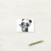 Panda eten post-it® notes (Op bureau)