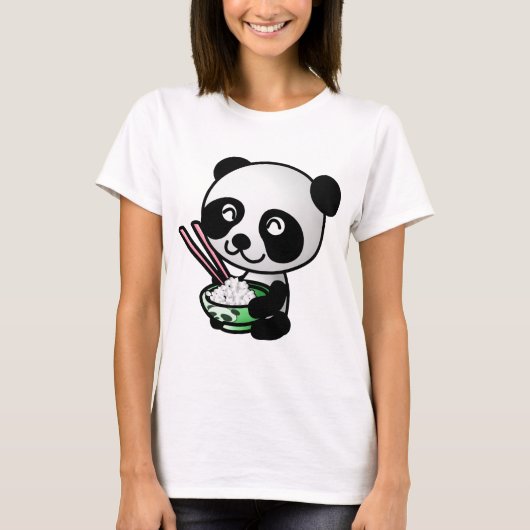 Panda eten t-shirt (Voorkant)