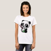 Panda eten t-shirt (Voorkant volledig)