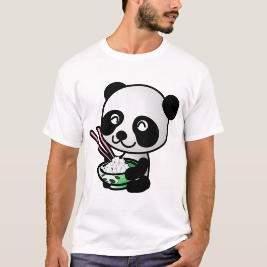 Panda eten t-shirt (Voorkant)
