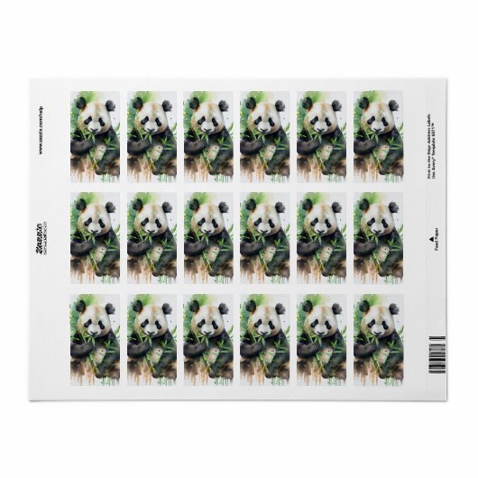 PANDA ETIKET (Full Sheet)