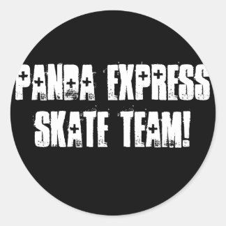 PANDA EXPRESS SCHAATS TEAM! RONDE STICKER