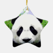 Panda Eyes Keramisch Ornament (Achterkant)
