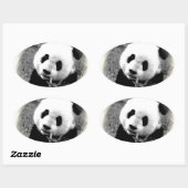 Panda Eyes Ovale Sticker (Vel)