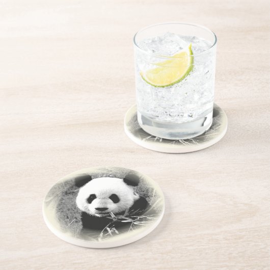 Panda Eyes Zandsteen Onderzetter (Zijkant)