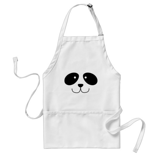 Panda Face Apron Standaard Schort (Voorkant)