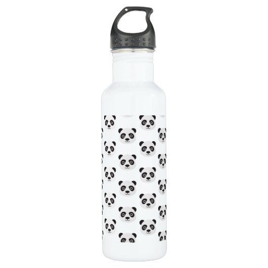 Panda Face Black and White Beer Stainless Steel Wa Waterfles (Voorkant)