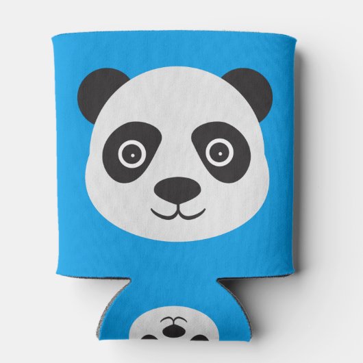 Panda Face Black en White Beer Blikjeskoeler (Achterkant)