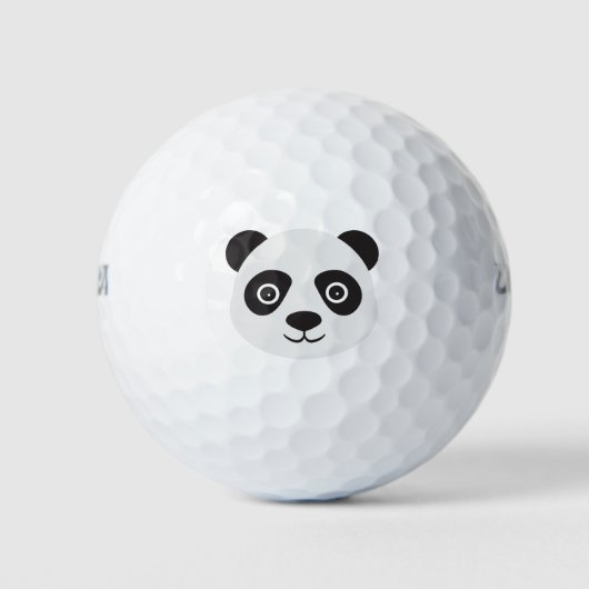 Panda Face Black en White Beer Golfballen (Voorkant)
