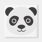 Panda Face Black en White Beer Magneet (Voorkant)