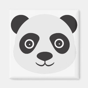 Panda Face Black en White Beer Magneet