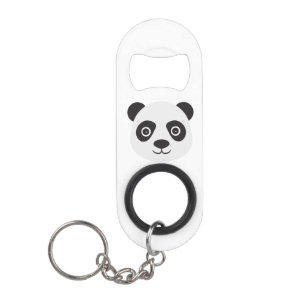 Panda Face Black en White Beer Mini Flessenopener